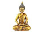 Dekofigur I.GE.A. "Buddha", gold (goldfarben), B:16cm H:25cm, Polyresin, Dekofiguren, Dekofigur