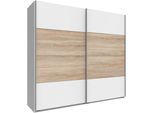 Schwebetürenschrank WIMEX "Easy", weiß (weiß, struktureichefarben hell), B:270cm H:210cm T:65cm, Schränke, Schwebetürenschrank