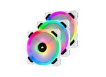 Corsair LL120 RGB Dual Light White 3-pack + Node PRO - Gehäuselüfter - 120mm - Weiß mit RGB-Beleuchtung - 36 dBA