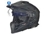 rueger-helmets Motorradhelm RX-968 COM Bluetooth Crosshelm Integralhelm Quad Cross Enduro Motocross Offroad Helm PinlockRX-968COM MattSchw XS