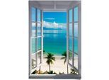 Reinders! Poster Fenster zum Strand, (1 St), blau