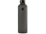 equa Trinkflasche Mismatch Ash, Borosilikatglas, sandgestrahlt, 750 ml, schwarz