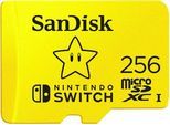 Sandisk microSDXC für Nintendo Switch 256GB Speicherkarte (256 GB, 100 MB/s Lesegeschwindigkeit, A1/ V30/ U3/ C10/ R100/ W90), gelb