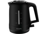 Krups Wasserkocher BW2448 Pro Aroma, 1,6 l, 2400 W, Beleuchteter Ein-/ Ausschalter, Schwarz, schwarz