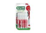 GUM TRAV-LER 0,8mm Kerze rot Interdental+6Kappen 6 St