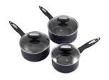 Kochtopf ZYLISS "Ultimate 3-teil", schwarz, Töpfe, Kochtopf
