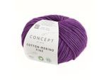 Cotton-Merino Fine Katia, Aubergine, aus Baumwolle