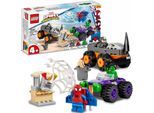 LEGO® Konstruktionsspielsteine Hulks und Rhinos Truck-Duell (10782), LEGO® Marvel, (110 St), bunt