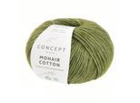 Mohair Cotton Katia, Resedagrün, aus Baumwolle
