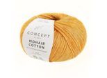 Mohair Cotton Katia, Senfgelb, aus Baumwolle