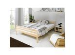 TiCAA Einzelbett Doppelbett Nadine 140x200 Kiefer