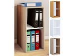 VCM Holzregal stehend platzsparender Aktenschrank Maße ca. H. 74 x B. 35 x T. 37 cm Elegantes Regal Büroregal – Lona I 2f