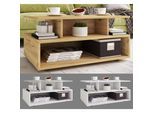 VCM Holz Couchtisch Sofatisch mit ausreichend Stauraum Maße ca. H. 40 x B. 80 x T. 50 cm Wohnzimmertisch - Esila