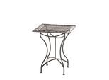 CLP Gartentisch nostalgisch Asina, quadratisch 60x60 cm, kunstvoll verziert, aus Eisen, Metalltisch im Jugendstil für Terrasse und Balkon