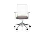 hjh OFFICE Profi Bürostuhl ASPEN WHITE Stoff / Netzstoff mit Armlehnen (höhenverstellbar)