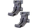2er-Set Wandhalterung für Markise H122, H123, Wandkonsole Wandmontage Adapter ~ grau
