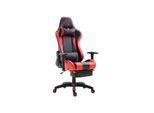 CLP Gaming Bürostuhl BOAVISTA mit Kunstlederbezug, max. belastbar bis 136 kg, Gaming Stuhl mit/ohne Fußablage, Chefsessel mit Wippmechanismus,