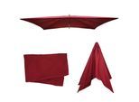 Ersatz-Bezug für Sonnenschirm Lissabon 3x4m, Sonnenschirmbezug Ersatzbezug, Polyester ~ bordeaux
