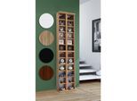 VCM Holz CD DVD Stand Regal CD Regal mit Platz für 408 CDs oder 144 DVDs oder 80-Videos Maße: H. 183 x B. 42 x T. 20 cm Elegantes CD/DVD Regal Blu ray Regal – Almera