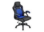 Juskys Racing Schreibtischstuhl Montreal ergonomisch Bürostuhl PC Gaming Stuhl – blau