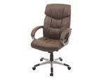 Bürostuhl MCW-A71, Chefsessel Drehstuhl Schreibtischstuhl, Stoff/Textil, MVG ~ Wildleder-Optik braun