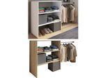 VCM Holz Kleiderschrank offener Schrank begehbarer Kleiderregal Raumwunder mit Kleiderstange Maße ca. B. 90 x H. 100 x T. 50 cm - Dacho ll