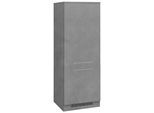 Kühlumbauschrank WIHO KÜCHEN "Flexi2", grau (front und korpus: betonfarben), B:60cm H:165cm T:57cm, Schränke, Kühlumbauschrank