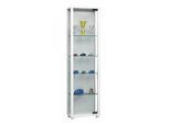 VCM my home Edana Mini Vitrine weiß 4 Fachböden mit Beleuchtung