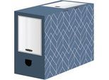 5 Bankers Box Archivboxen Bankers Box Décor Serie schieferblau/weiß 15,0 x 34,5 x 25,3 cm