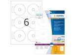 60 HERMA CD-Etiketten 8619 weiß
