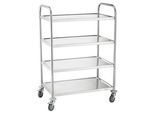Servierwagen silber 84,5 x 52,5 x 125,0 cm