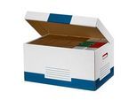 10 Cartonia Archivcontainer weiß/blau 54,8 x 36,4 x 26,8 cm