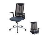 Bürostuhl MCW-J53, Drehstuhl Schreibtischstuhl, ergonomisch Kunstleder ~ blau-grau