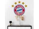 FC Bayern München Wandtattoo Fußball Wandtattoo FC Bayern München Logo Sterne Klebefolie Kinderzimmer