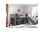 Spielbett Pino mit Rutsche und Textilset versch. Designs