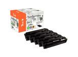 Peach HP 045 H 5 Toner XL (2*bk, c/m/y) ersetzt Canon CRG-045H, 1246C002*2, 1245C002, 1244C002, 1243C002 für z.B. Canon ISensys MF 633 Cdw (wiederaufbereitet)