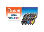 Peach B223 VALBP 10 Druckerpatronen XL (4*bk, 2*c/2*m/2*y) ersetzt Brother LC-223VALBP für z.B. Brother DCPJ 4120 DW, Brother MFCJ 4620 DW (wiederaufbereitet)
