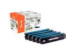 Peach HP 205 A 5 Toner (2*bk, c/m/y) ersetzt HP No. 205A, CF530A*2, CF531A, CF532A, CF533A für z.B. HP Color LaserJet Pro MFP M 180 fndw (wiederaufbereitet)