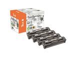 Peach HP 731 A 4 Toner (bk, c/m/y) ersetzt Canon No. 731A, 6270-73B002 für z.B. Canon Color ImageClass LBP -7110 cw, Canon ISensys LBP -7100 cn (wiederaufbereitet)