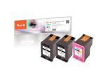 Peach HP 300 XL 3 Druckköpfe XL (2*bk, col) ersetzt HP No. 300XL, CC641EE*2, CC644EE für z.B. HP DeskJet D 1600, HP DeskJet D 1658, HP DeskJet D 1660 (wiederaufbereitet)
