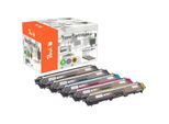 Peach B241 5 Toner (2*bk, c/m/y) ersetzt Brother TN-241 für z.B. Brother DCP -9020 CDW, Brother HL -3140 CW, Brother HL -3150 CDN (wiederaufbereitet)