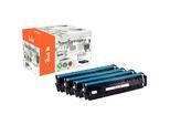 Peach HP 203 A 4 Toner (bk, c/m/y) ersetzt HP No. 203A, CF540A, CF541A, CF542A, CF543A für z.B. HP Color LaserJet Pro MFP M 281 fdw (wiederaufbereitet)