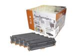 Peach HP 125 A 5 Toner (2*bk, c/m/y) ersetzt HP No. 125A, CB540A*2, CB541A, CB542A, CB543A für z.B. HP Color LaserJet CM 1300 (wiederaufbereitet)