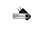 USB Stick MediaRange Serie MR, 16 GB, USB 2.0, Drehkappengehäuse, B 11 x T 11 x H 56 mm, schwarz-silber