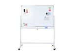 Whiteboard MCW-C85, Magnettafel Memoboard Pinnwand, mobil rollbar inkl. Zubehör ~ 120x90cm
