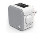 Hama Steckdosenradio, DAB Radio f. Steckdose, Bluetooth/FM DR40BT-PlugIn Digitalradio (DAB), weiß