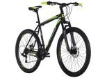 KS Cycling Mountainbike Hardtail 26 Zoll Catappa schwarz-grün