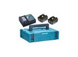 Makita 18v battery pack li-ion 2x4.0ah quick charger and a makpac s