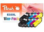 Peach 10er-Pack Tintenpatronen ersetzt Epson T3357, No. 33XL