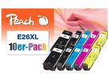 Peach 10er-Pack Tintenpatronen ersetzt Epson No. 26XL